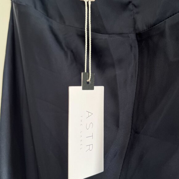 NWT Marissa Satin Halter Neck Midi Dress / Midnight Navy - Picture 4 of 6